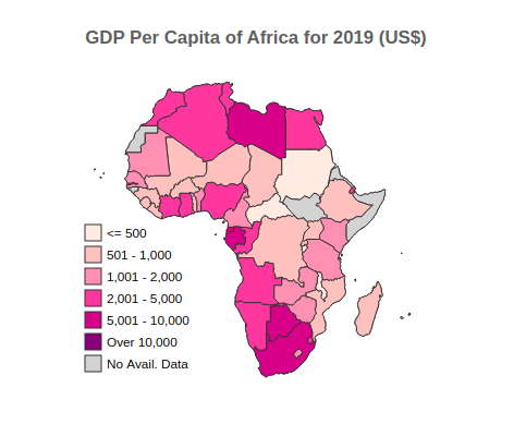 GDP Per Capita of Africa for 2019