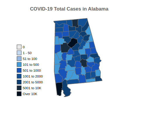 COVID-19 Cases in Alabama