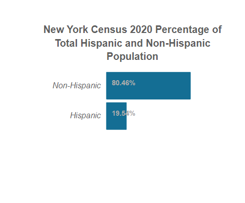 New York Census 2020 Total Hispanic and Non-Hispanic Population
